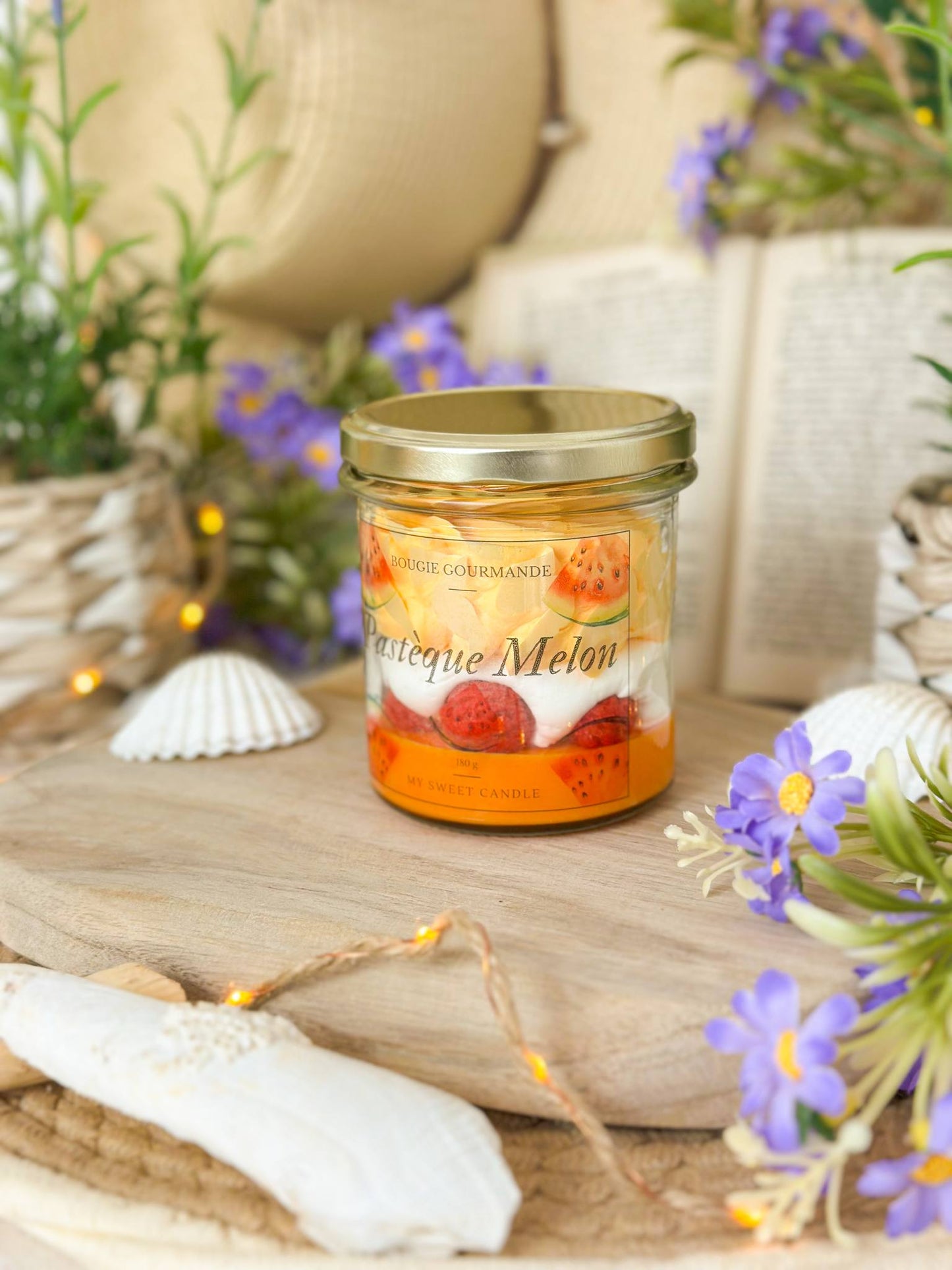 Bougie gourmande Pastèque melon