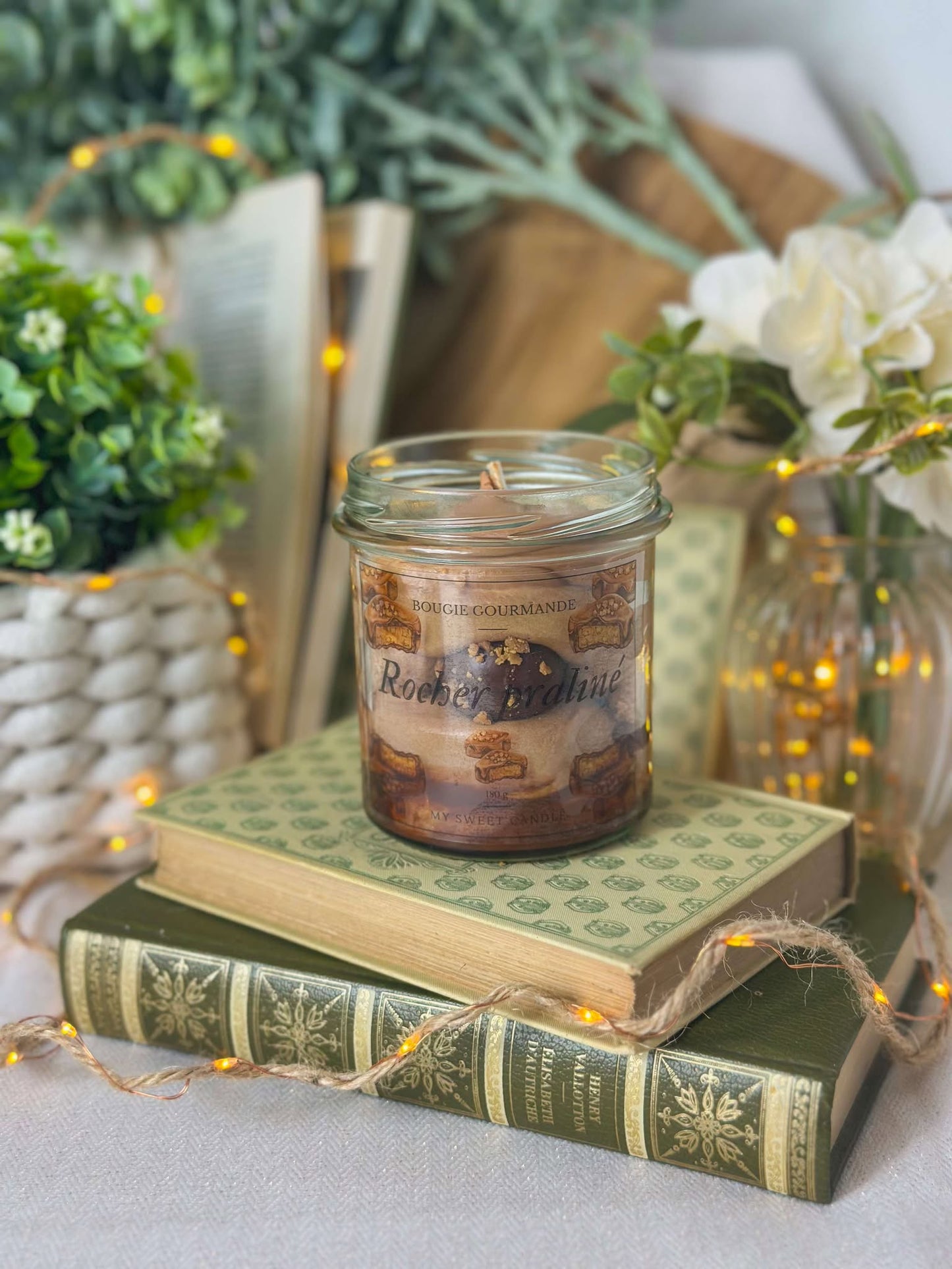 Bougie gourmande Rocher praliné