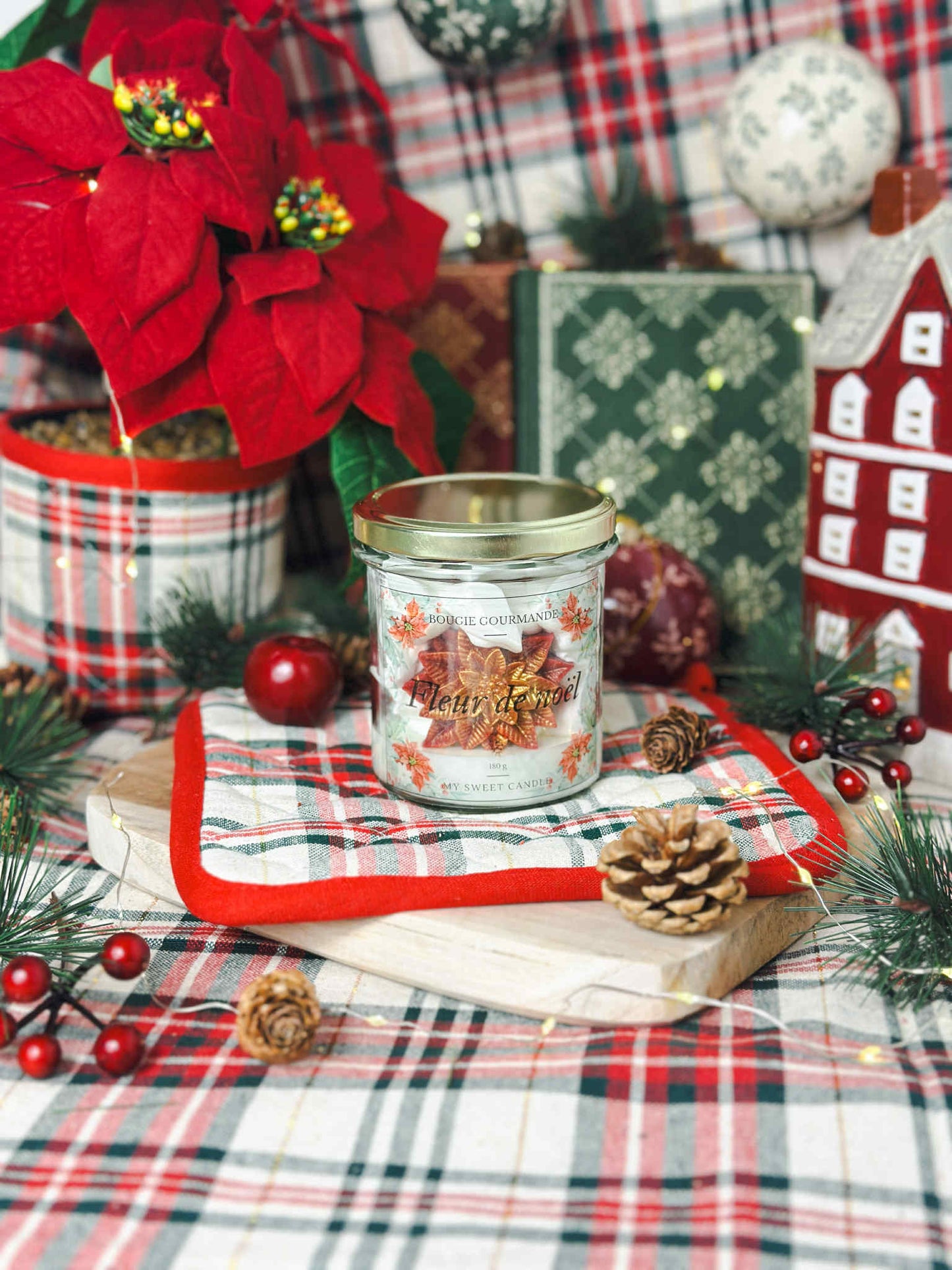 Bougie gourmande Fleur de noël