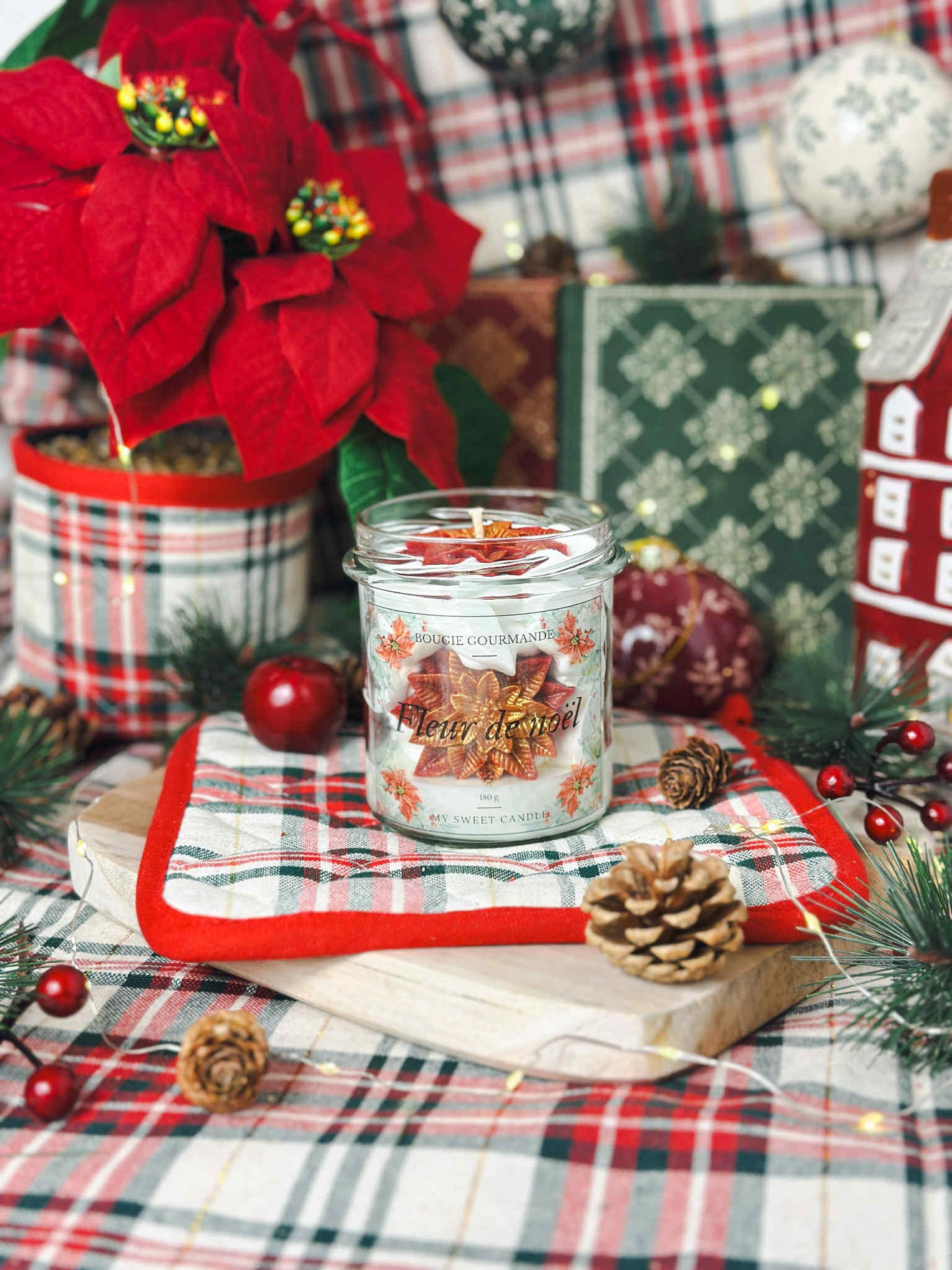 Bougie gourmande Fleur de noël